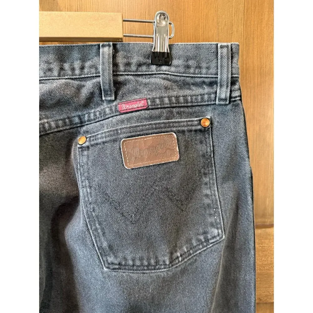 Wrangler 3K Men's Jeans Straight Leg Black Denim Size‎ 40x30